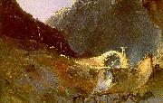 Charles Blechen The Building of Devil's Bridge USA oil painting reproduction
